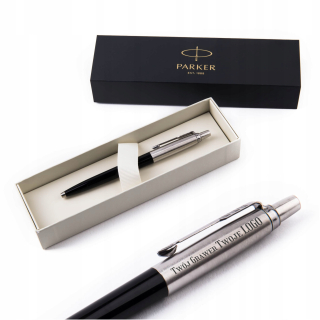 Guľôčkové pero Parker Jotter, čierno-strieborné
